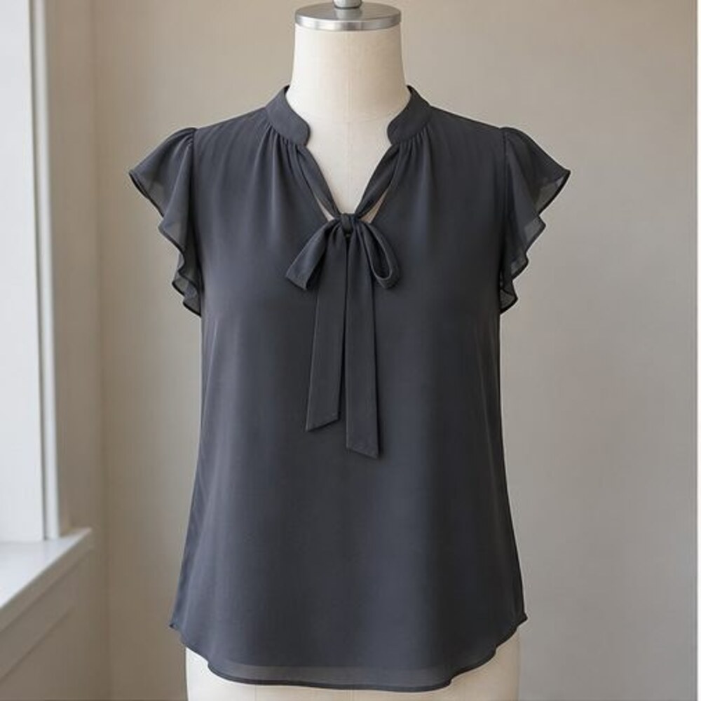 Charcoal Peplum Top
